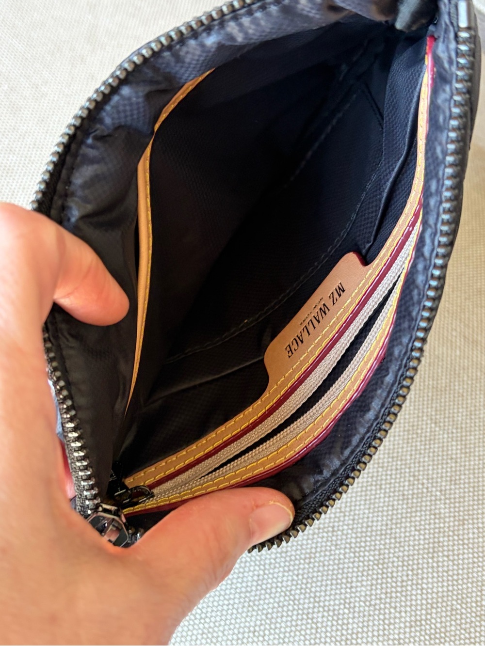 MZ Wallace Black Quilted Crossbody with Chain Strap Zip closure lightweight - Picture 11 of 16